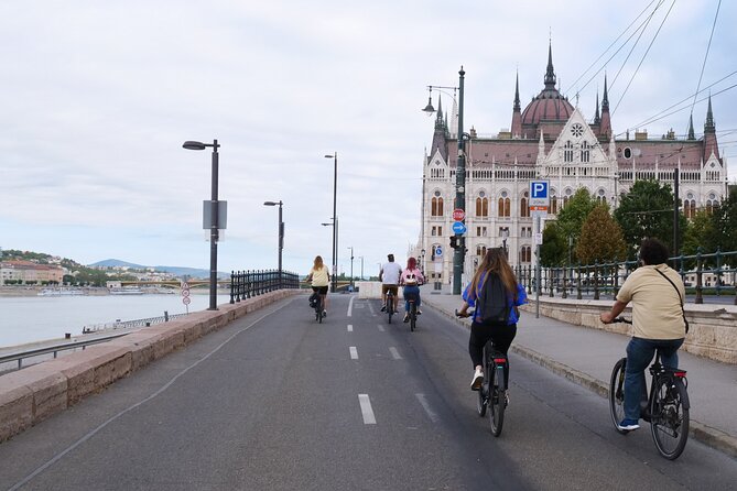 3-Hour Budapest E-Bike Adventure! - Seeing Parliament from the Buda riverbank