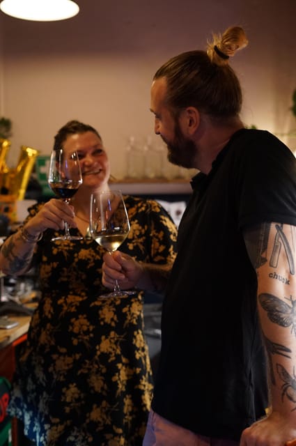 8-Tier Hungarian Wine Tasting in a Cozy Downtown Wine Bar - A light red bridges the tasting