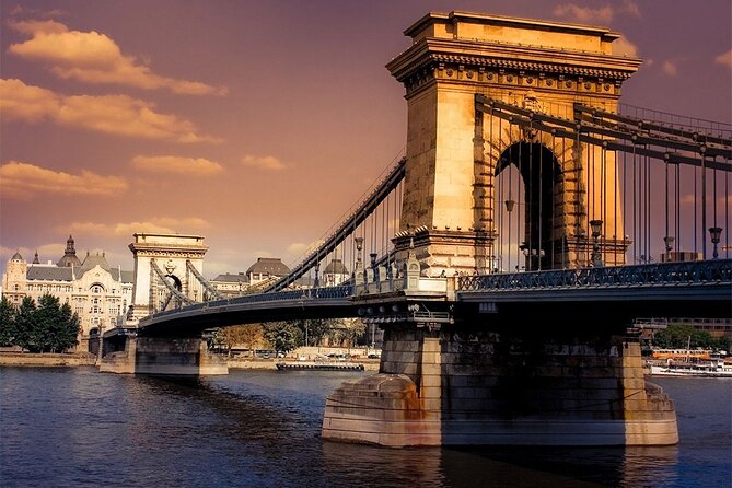 Budapest Danube 1 Hour Sunset or Night Cruise with Audio Guide - Gellért Hill and Elisabeth Bridge add height and scale