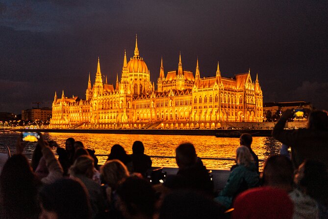 Budapest Danube River Sightseeing Night Cruise with Drink - Seeing Buda Castle and the bridges from the river