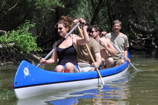 Budapest North Canoe Trip - Paddling upstream through the quieter channel