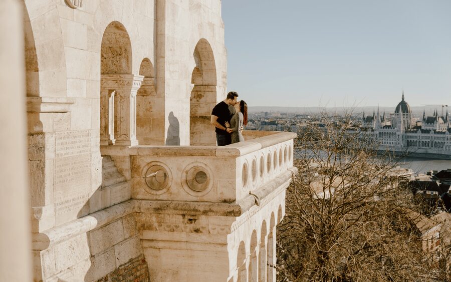 Budapest: romantic photoshoot at Buda's iconic sightseeings - Fisherman’s Bastion, castle views, and cobblestone lanes