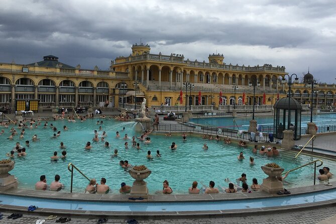 Entrance to Szechenyi Spa in Budapest - Lockers, changing cabins, towels, and footwear