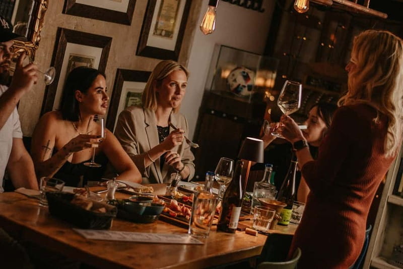 Food and Wine Tasting in Budapest by the Basilica - Ham, cheese, spreads, bread, and tiramisu