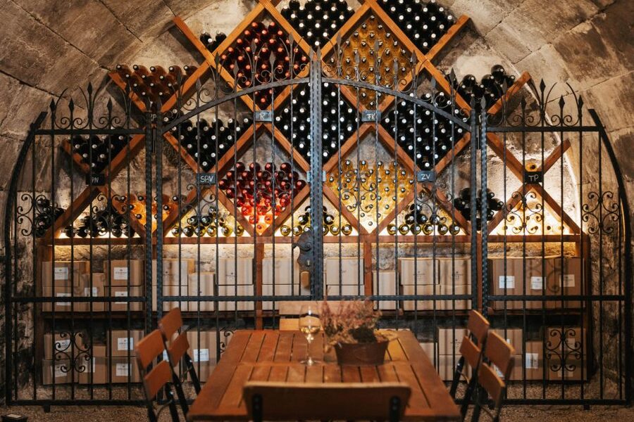 Guided wine tasting at Rókusfalvy Estate - Inside the barrel and champagne cellars