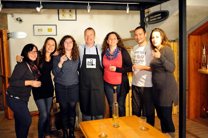 Hungarian pálinka distillery visit and tasting - The tasting: three spirits with pretzels and water