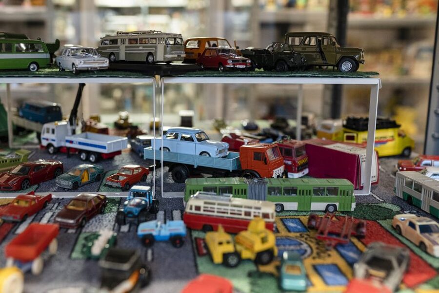 Hungary: Szentendre Retro Design Center Entry Ticket - The Polish Market diorama and camping scene