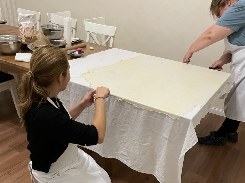 Stretched Strudel Making Class with 2 Different Fillings - Choosing Two Fillings