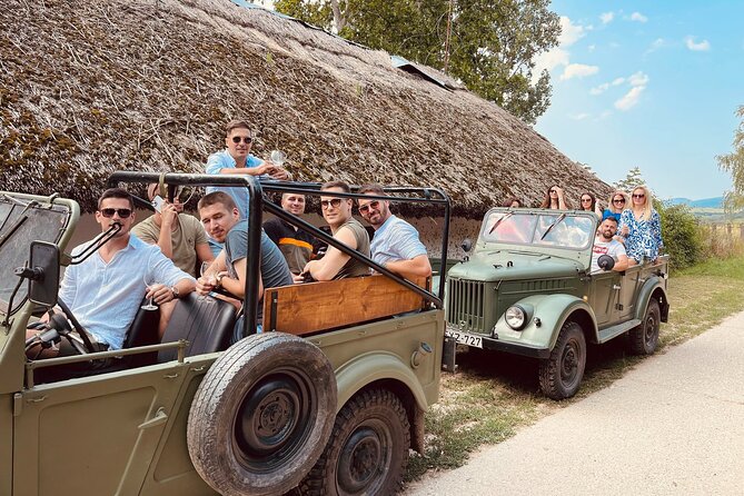The only Wine Cocktail Club in Tokaj, Lunch & Fun, Hungary - The Szerencs-Ond vineyards by military jeep